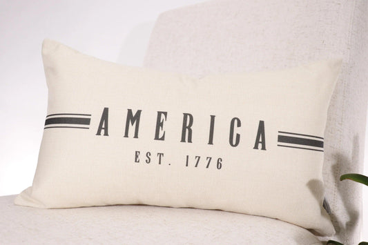 America with Stripes 12x20 Pillow Cover - Twelve 28 Market