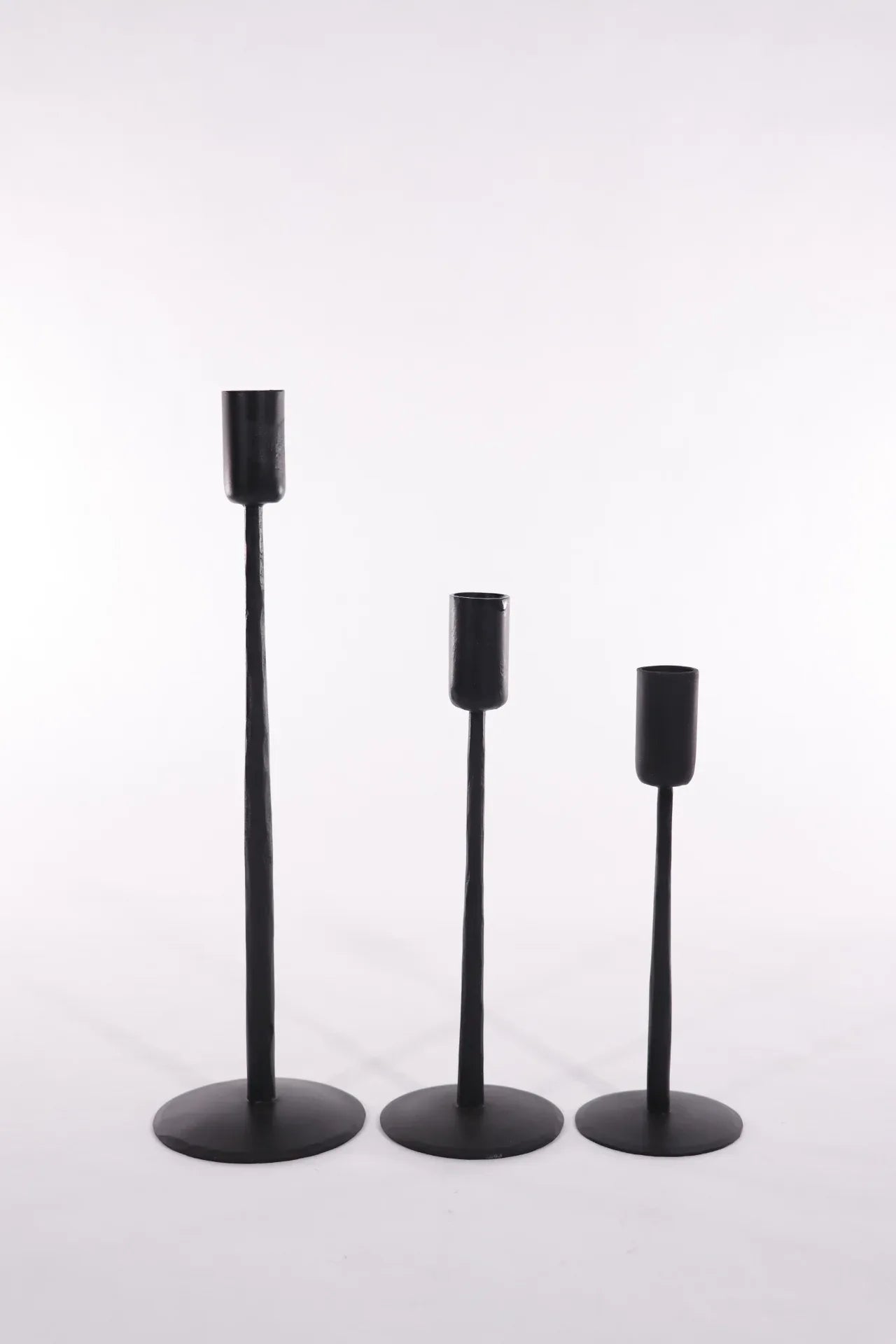 Black Forged Metal Candle Holders Set of 3 - Twelve 28 Market