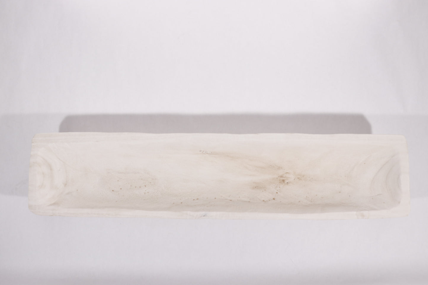 Paulownia Long White Wood Bowl