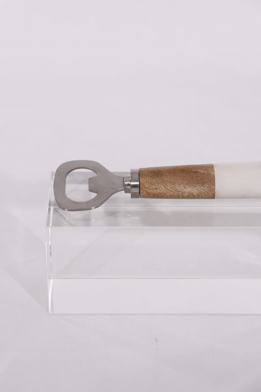 Wood and Marble Bottle Opener