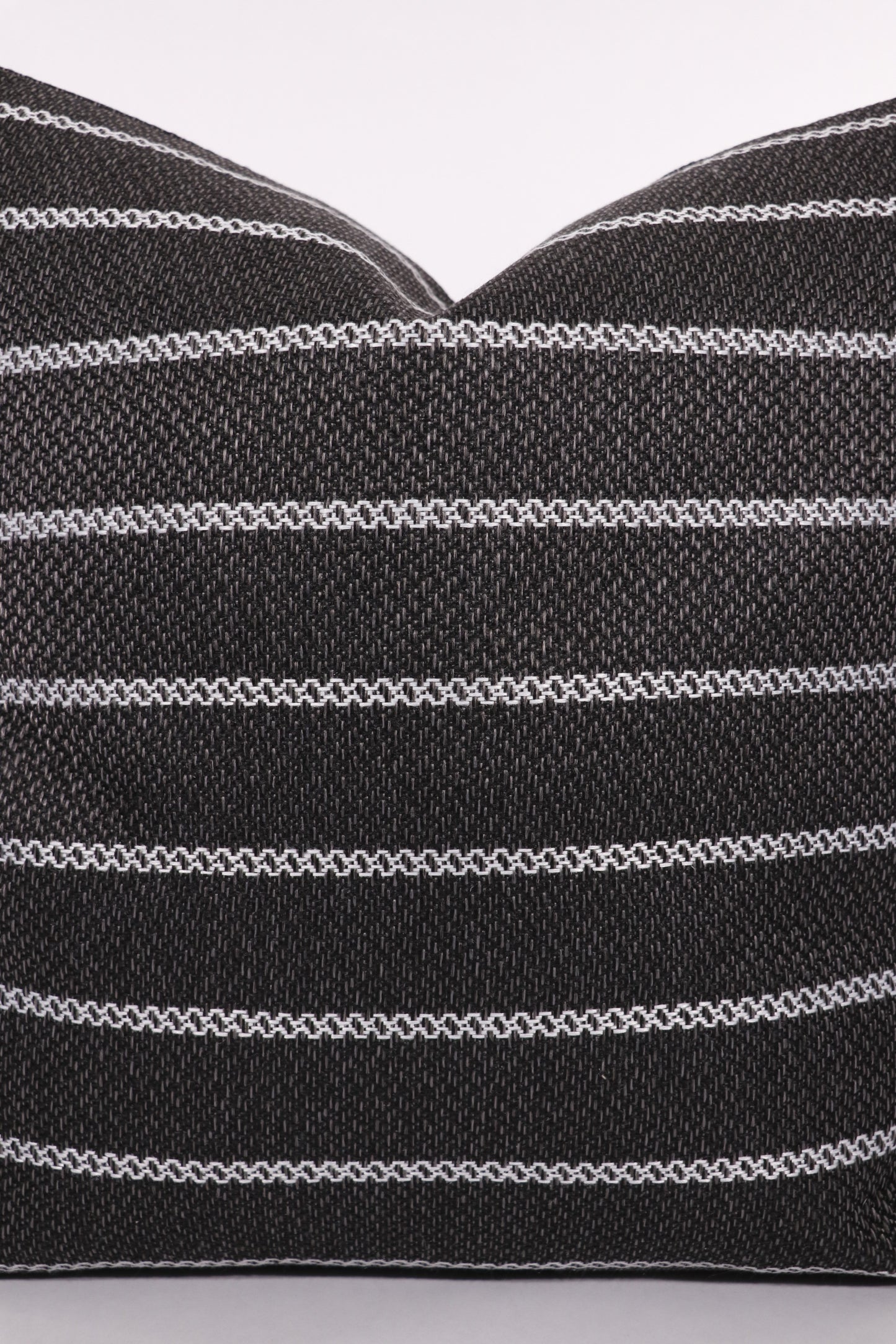 Black With White Stripe 20x20 Pillow Cover