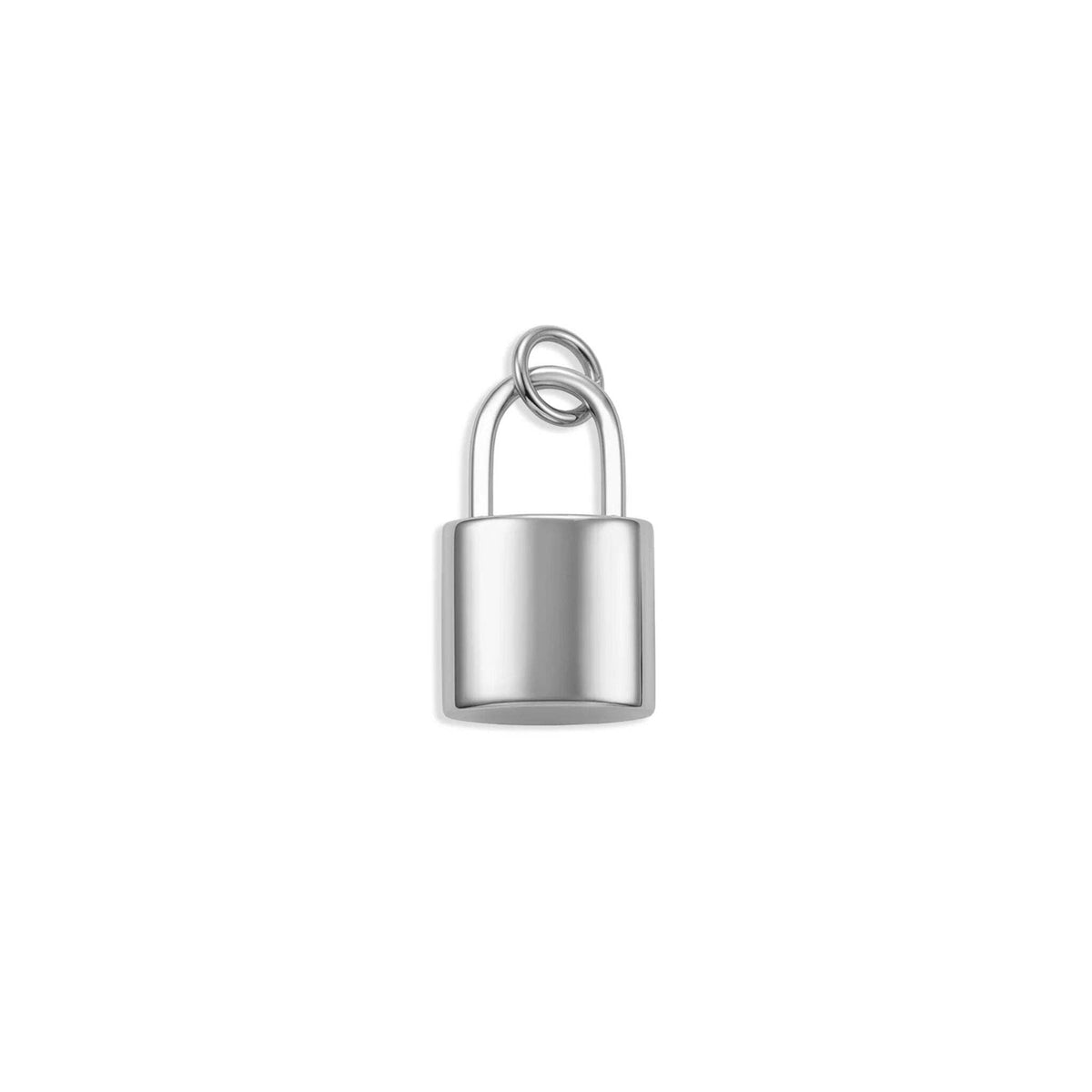 18K Gold PVD Stainless Steel Lock Charm: Gold