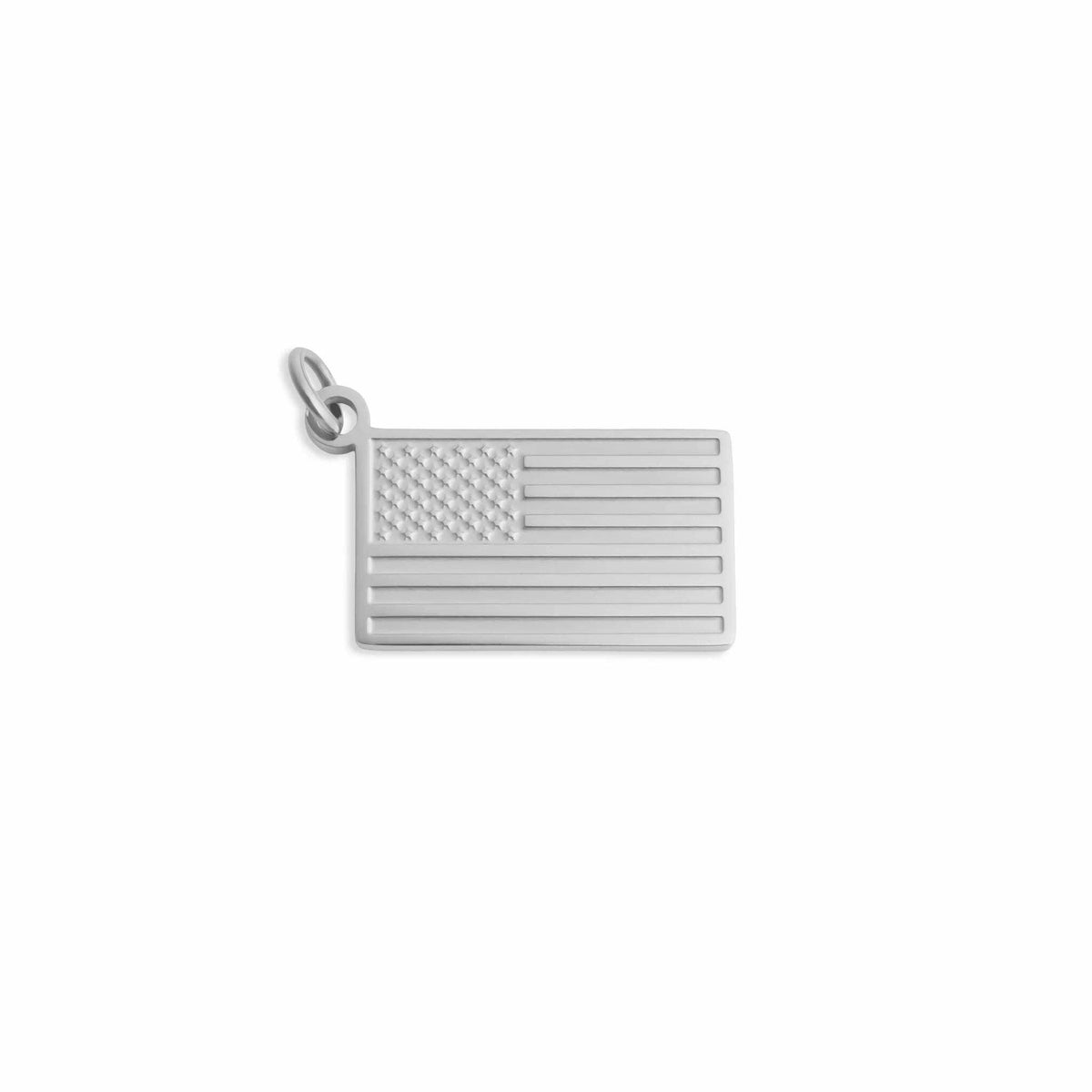 18K Gold PVD Stainless Steel Flag Charm: Gold