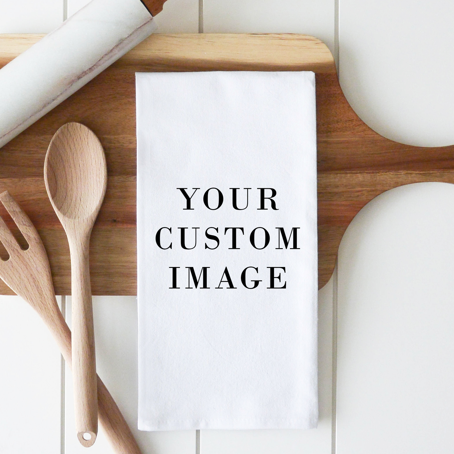 Your Custom Design Tea Towel: Natural • Cotton/Linen Blend