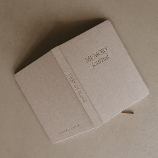Neutral Memory Fabric Journal - Home Decor