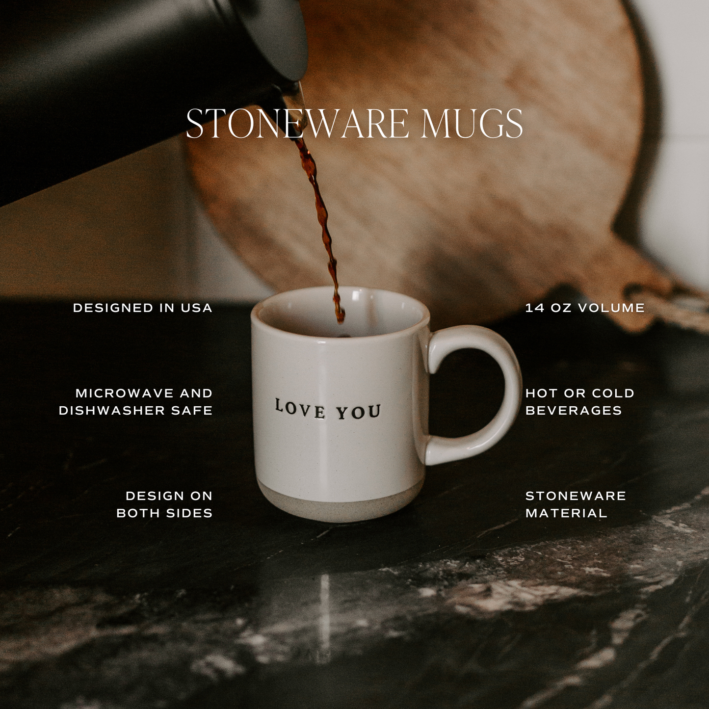 Heart Stoneware Coffee Mug - Home Decor & Gifts