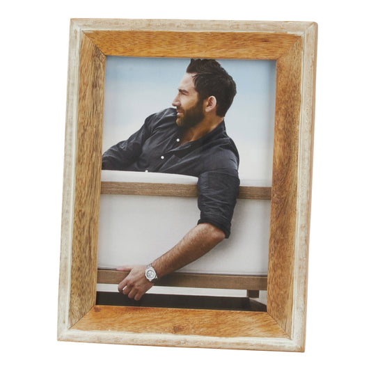 Distressed Wood Photo Frame: Natural / 4"x6"