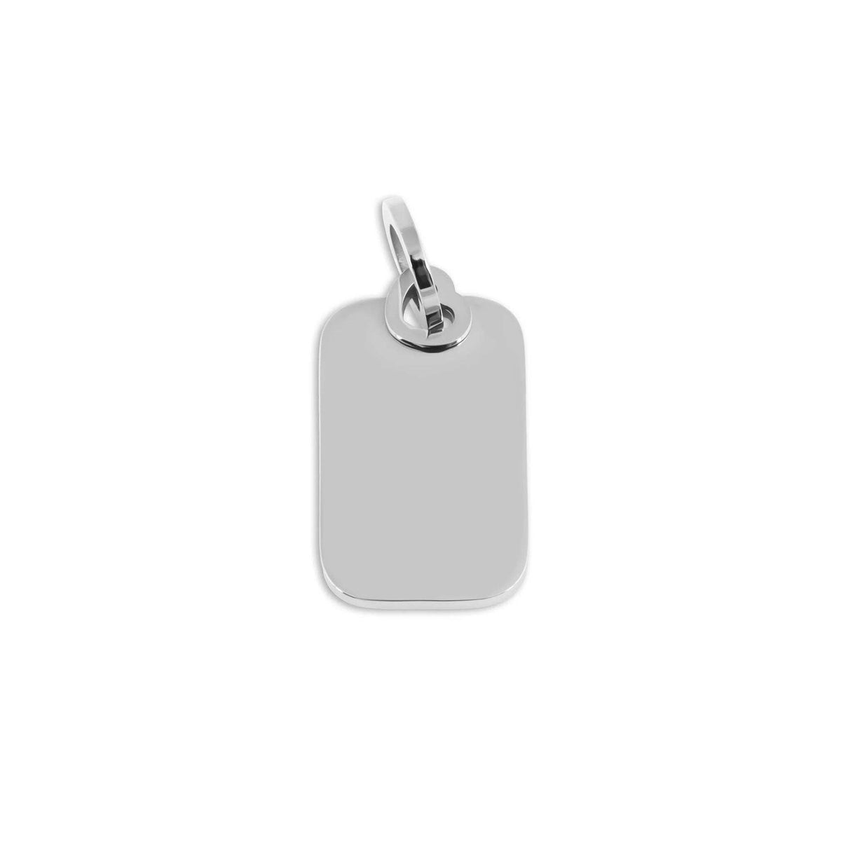 18K Gold PVD Stainless Steel Mini Tag Charm: Gold