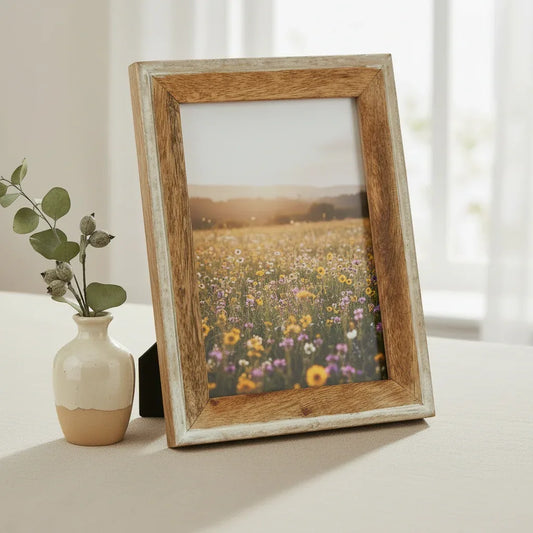 Distressed Wood Photo Frame: Natural / 5"x7" - Twelve 28 Market