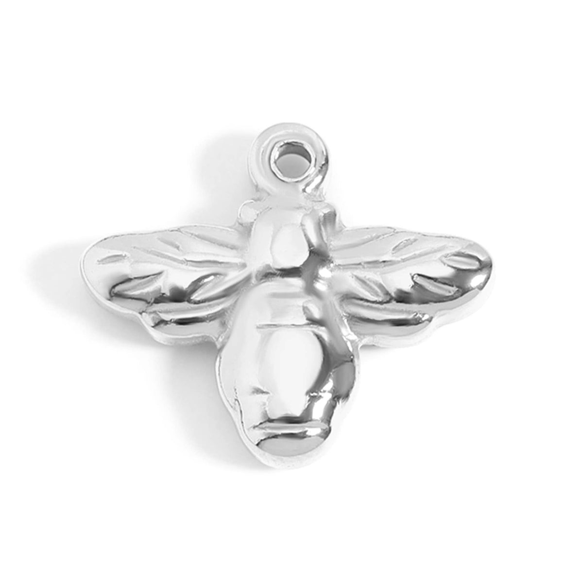 18K Gold PVD Stainless Steel Bee Charm: Gold