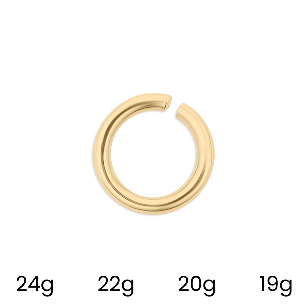 100 Pack 18K Gold PVD Coated Jump Ring Connectors: 6mm / 0.8mm