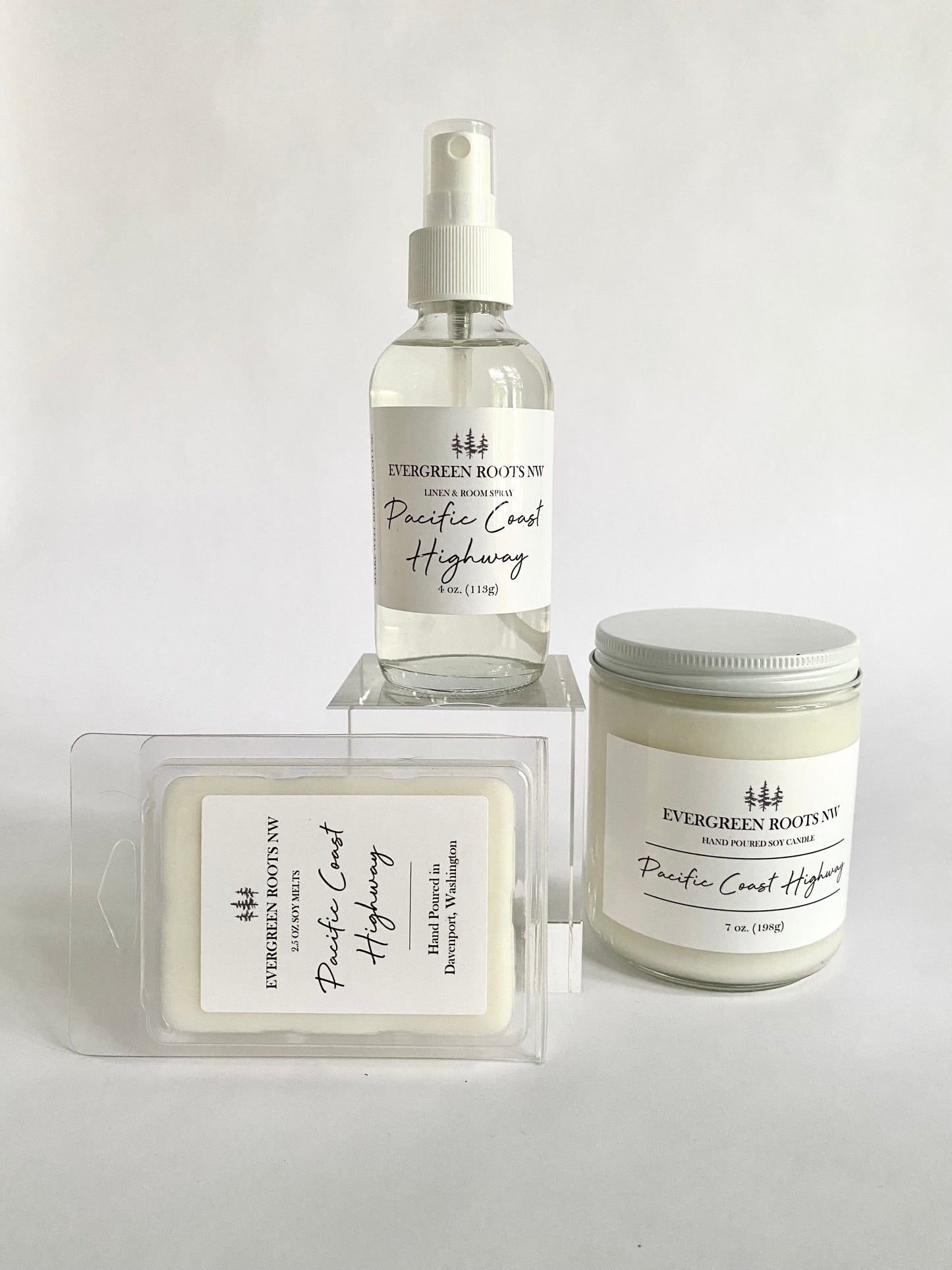 Pacific Coast Highway Linen Spray, Soy Candle, and Wax Melts