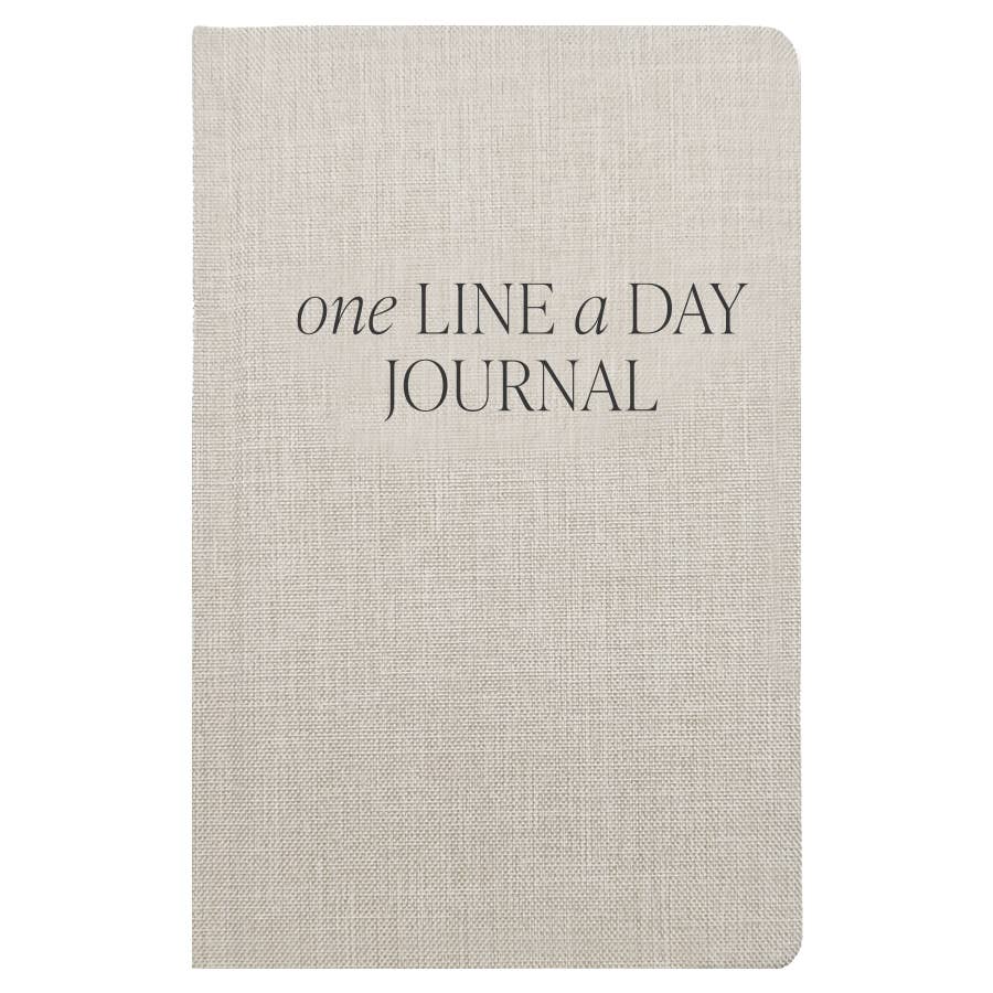 One Line A Day Fabric Journal, Tan