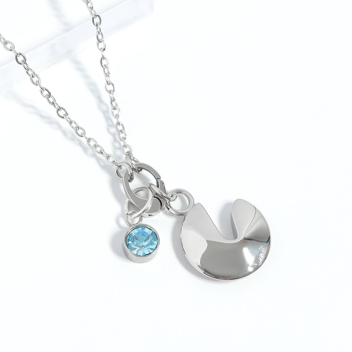 18K Gold PVD Stainless Steel Fortune Cookie Charm: Gold