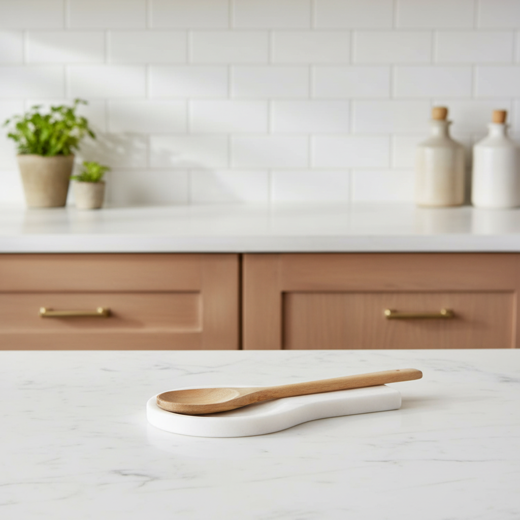 White Marble Spoon Rest