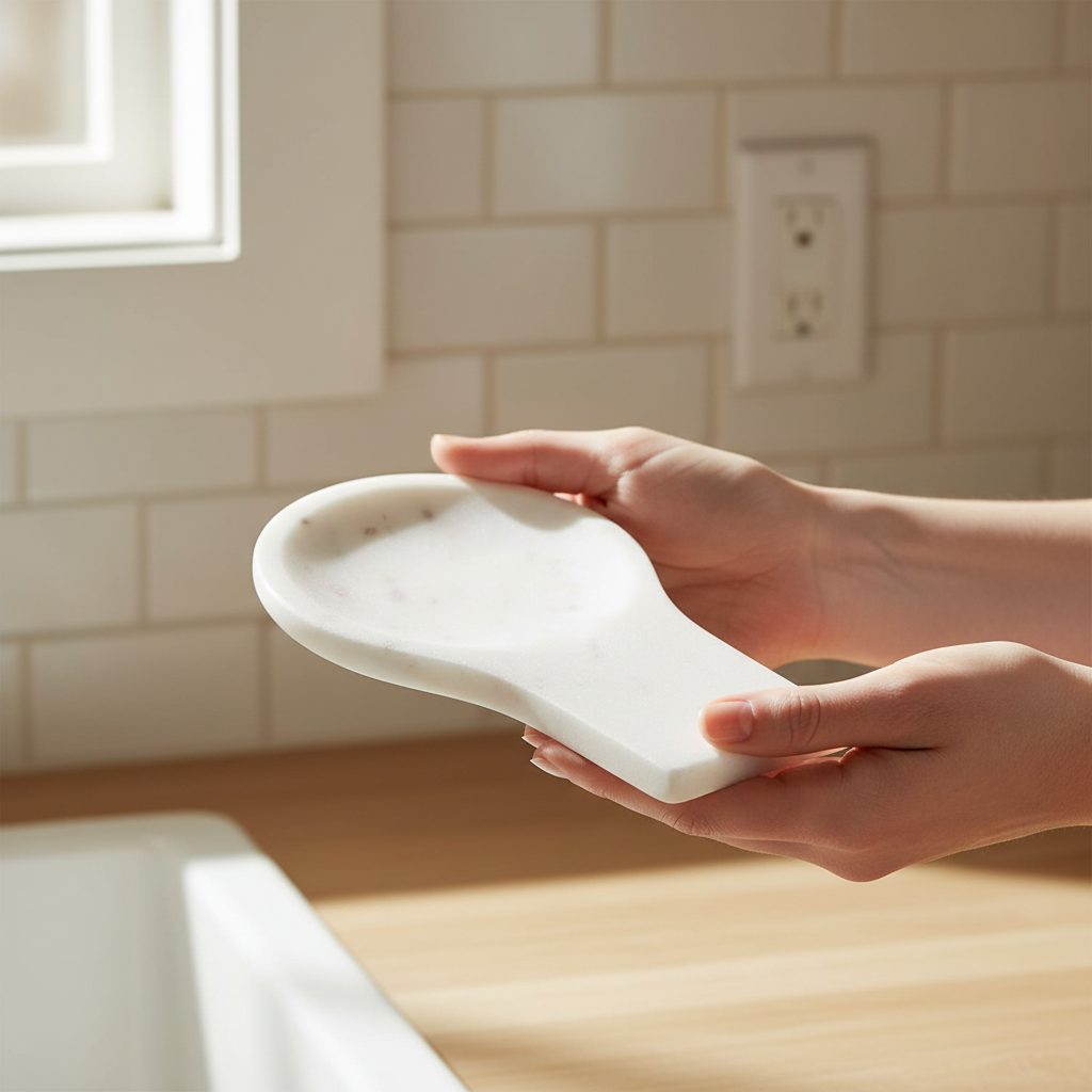 White Marble Spoon Rest