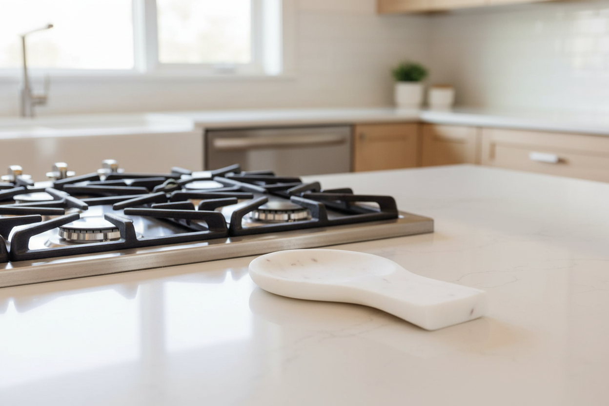 White Marble Spoon Rest