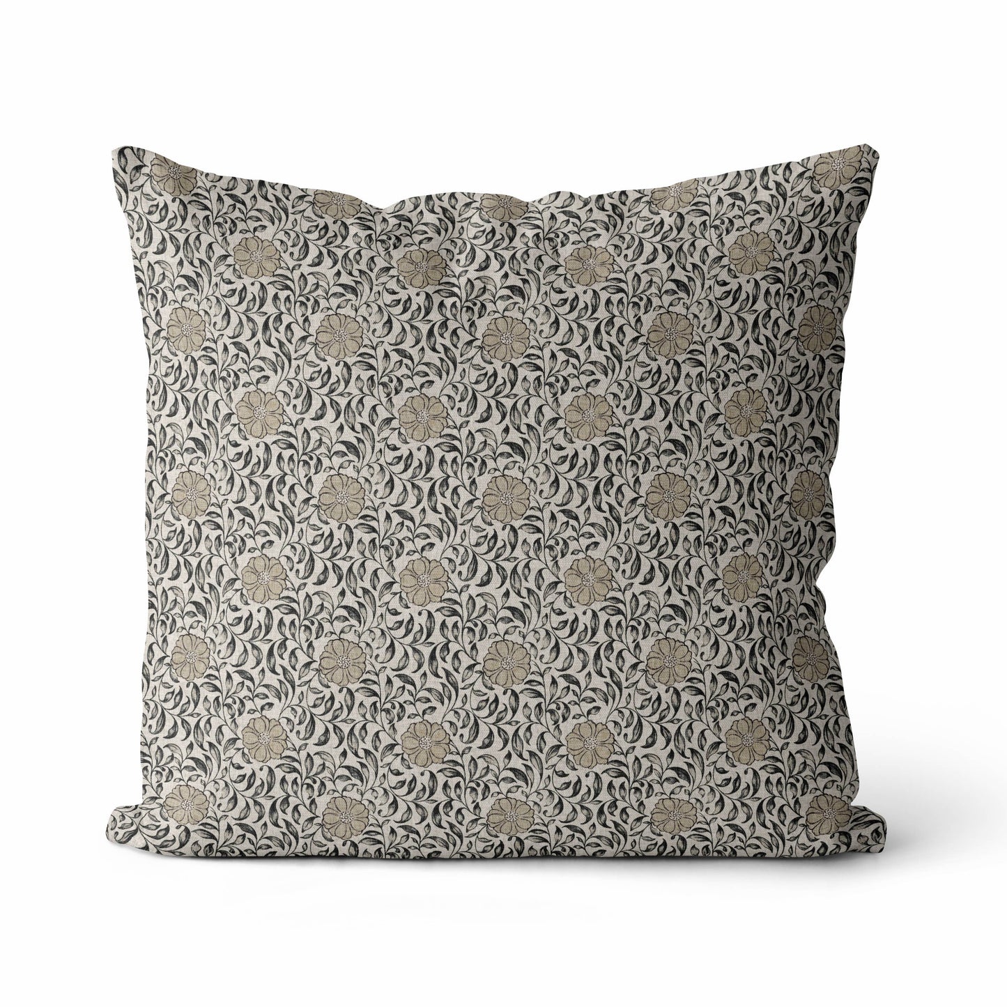 Fleur de Vie Floral Pillow Cover | Throw Pillow: 20” x 20” / Printed Back