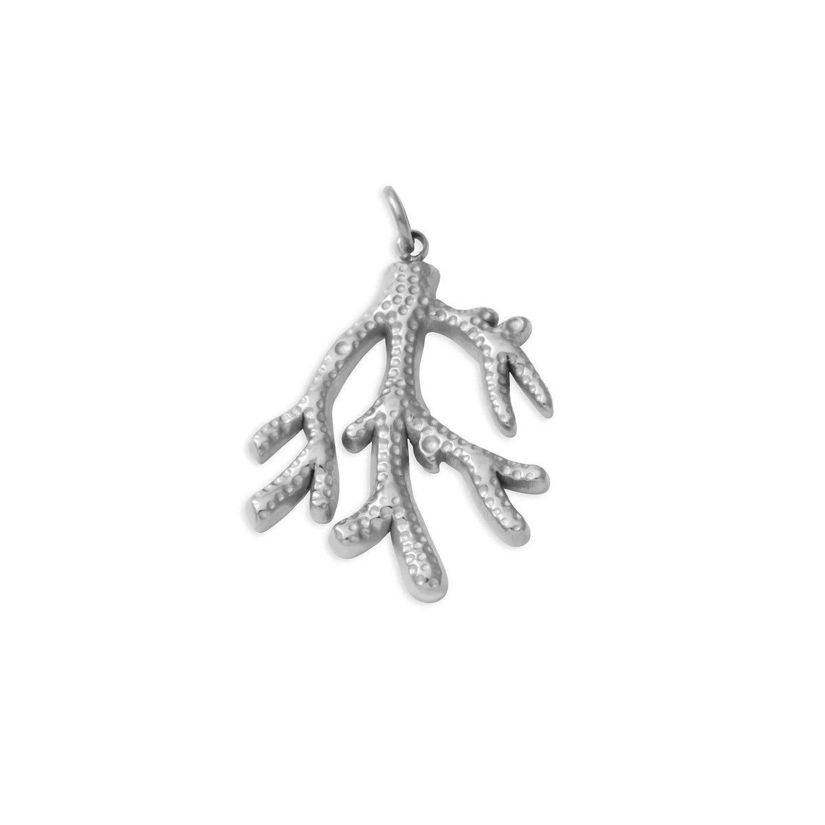 18K Gold PVD Stainless Steel Coral Charm: Gold