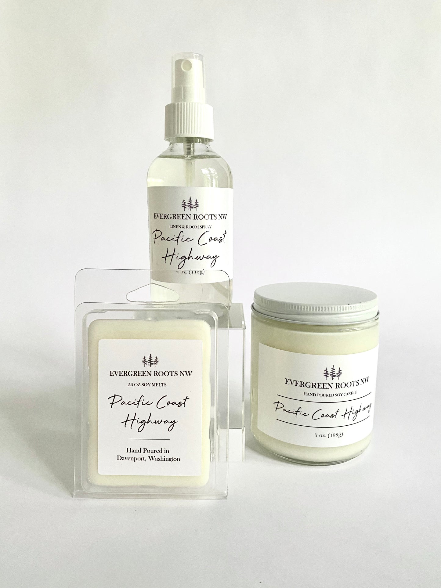 Pacific Coast Highway Soy Wax Candle, wax melts and room linen spray