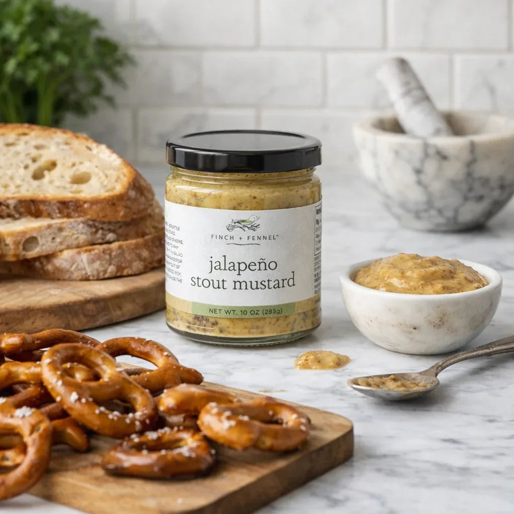 Jalapeño Stout Mustard - Finch + Fennel - Twelve 28 Market