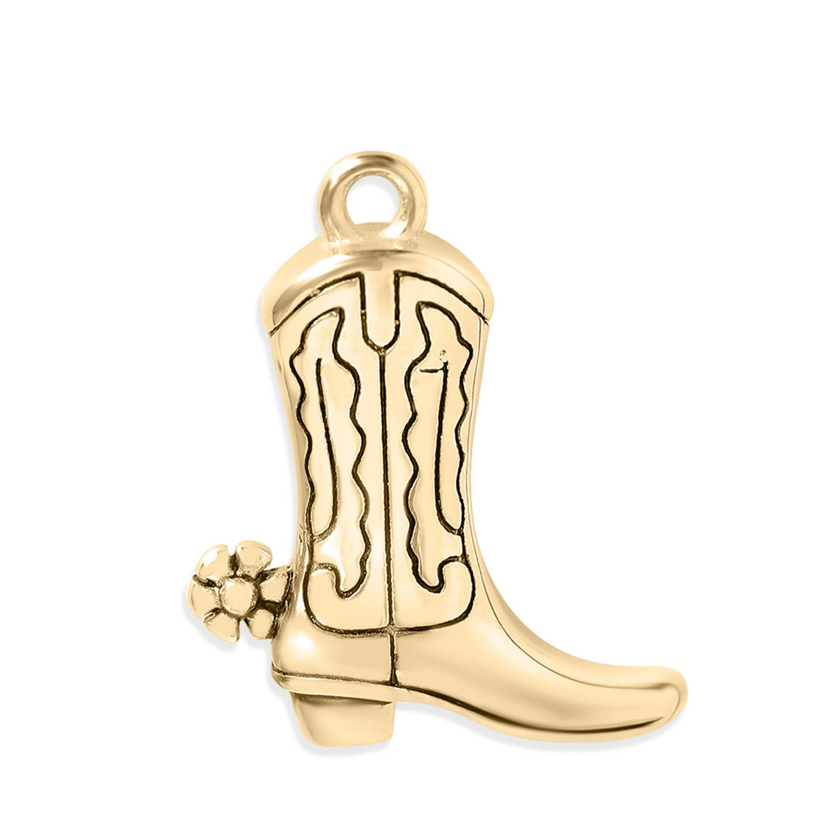 Cowboy Boot Pendant: Gold