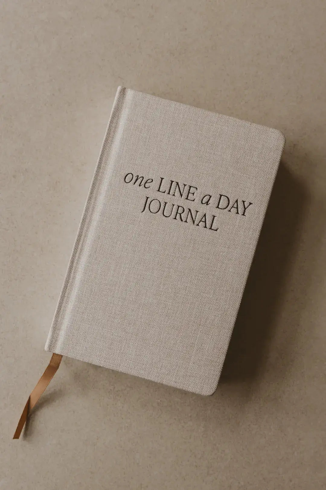 One Line A Day Fabric Journal, Tan