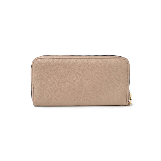 Kedzie Eclipse Zip-Around Clutch Open Stock: Cream