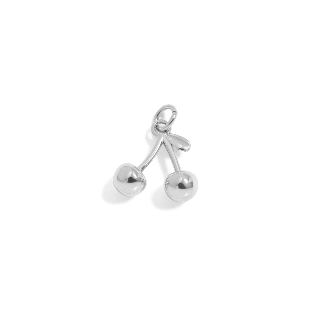 18K Gold PVD Stainless Steel Cherry Charm: Gold