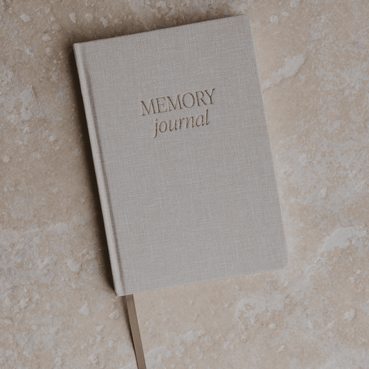 Neutral Memory Fabric Journal - Home Decor