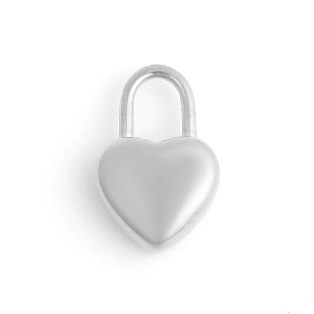 18K Gold PVD Stainless Steel Heart Padlock Charm: Gold