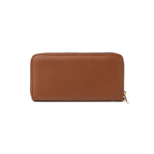 Kedzie Eclipse Zip-Around Clutch Open Stock: Chestnut
