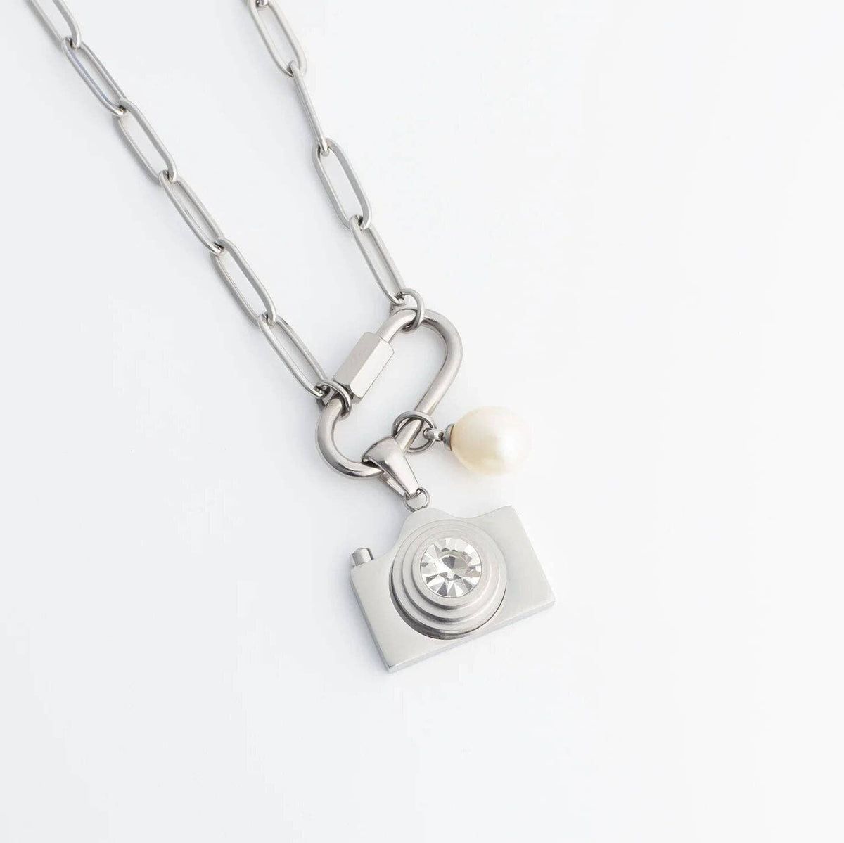 18K Gold PVD Natural Pearl Charm: Gold