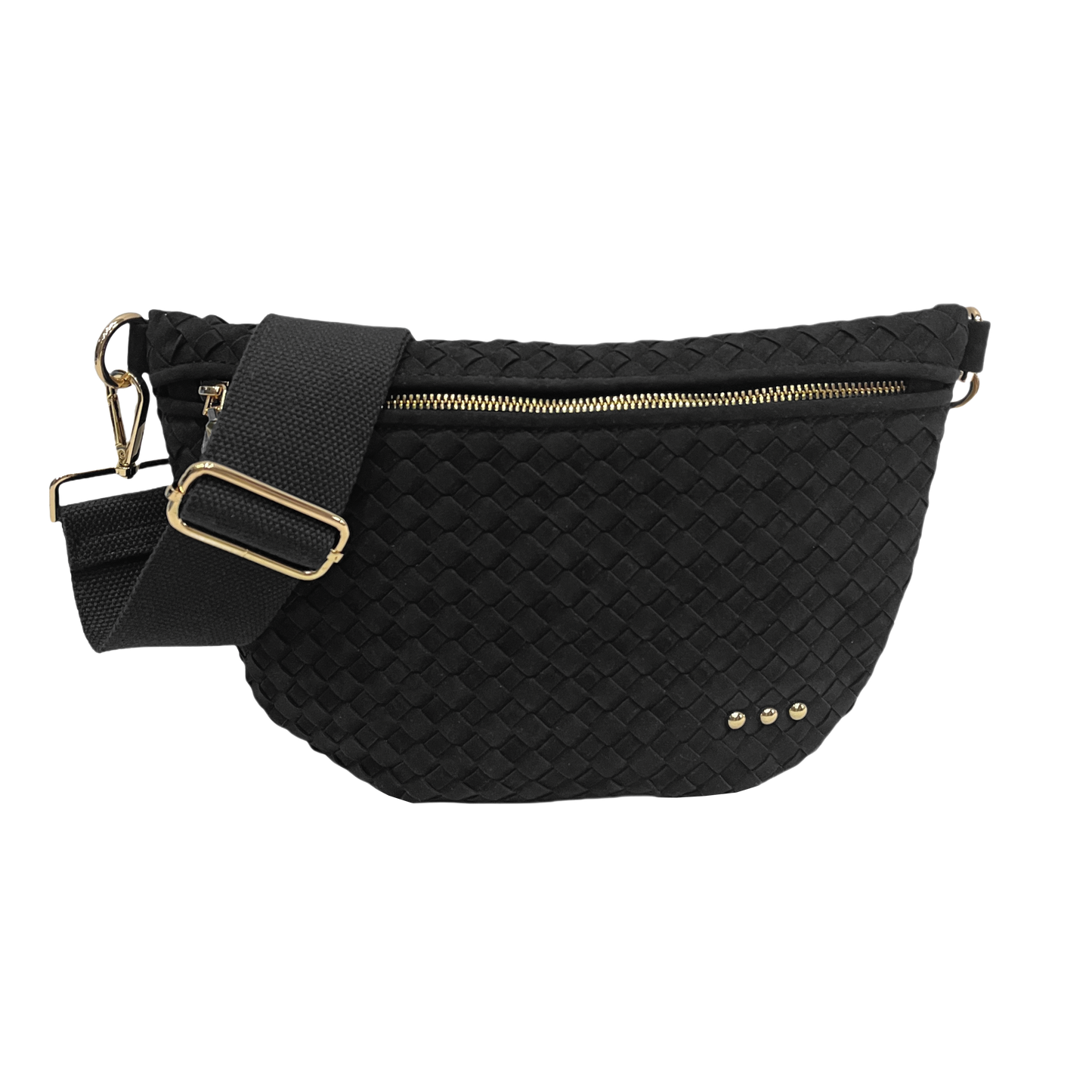 Suede Westlyn Woven Bum Bag: Suede Navy