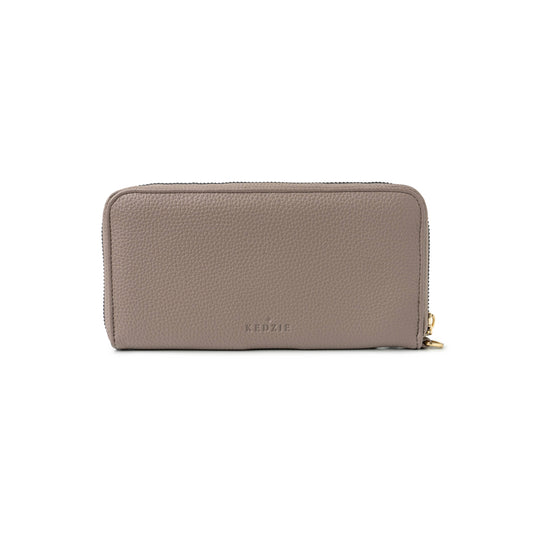Kedzie Eclipse Zip-Around Clutch Open Stock: Gray