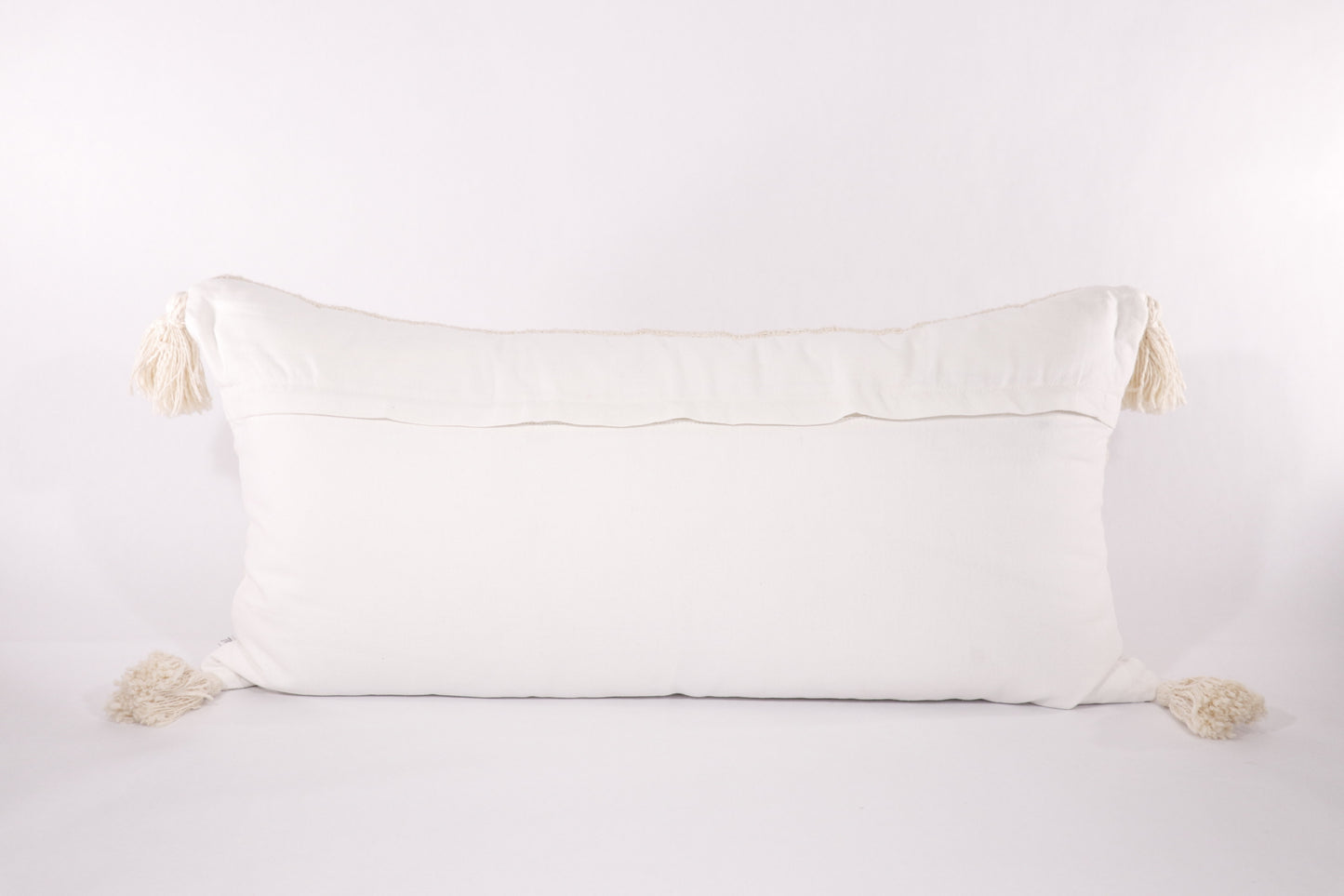 Wide Stripe Tasseled 14x26 Lumbar Pillow