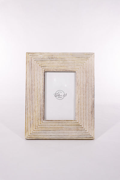 Pixel White Wash Wood Blessed 4x6 Photo Frame - #748H1