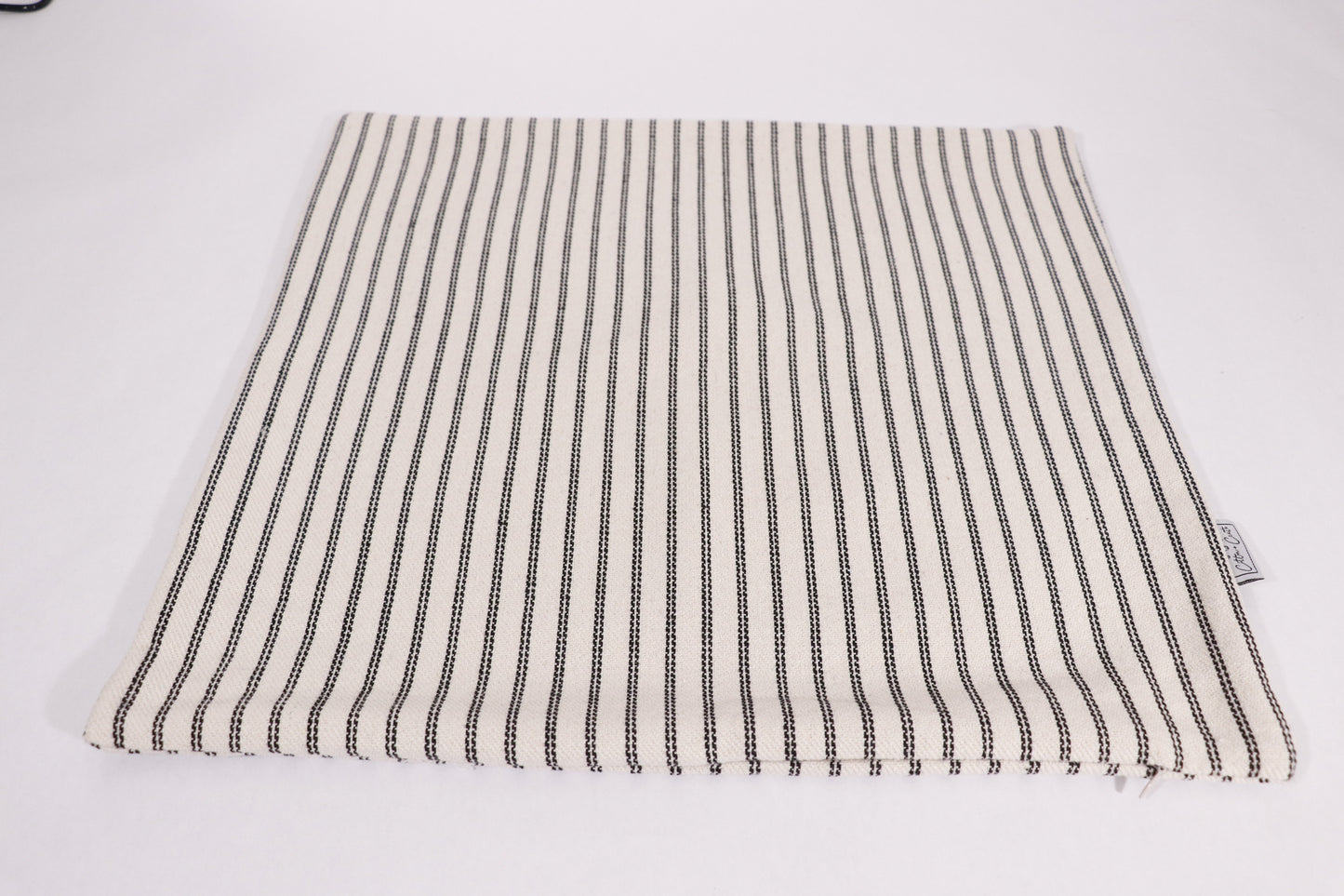 Decorative 18x18 stripe throw pillow cover.