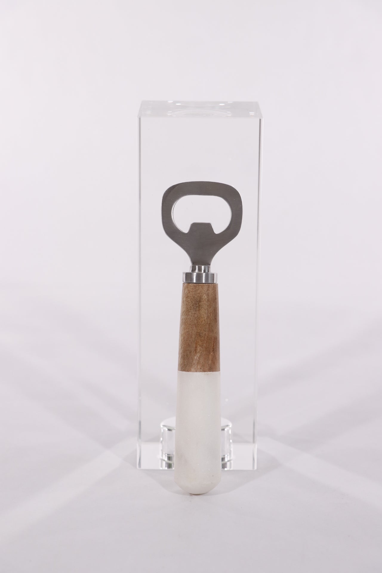 Wood and Marble Bottle Opener