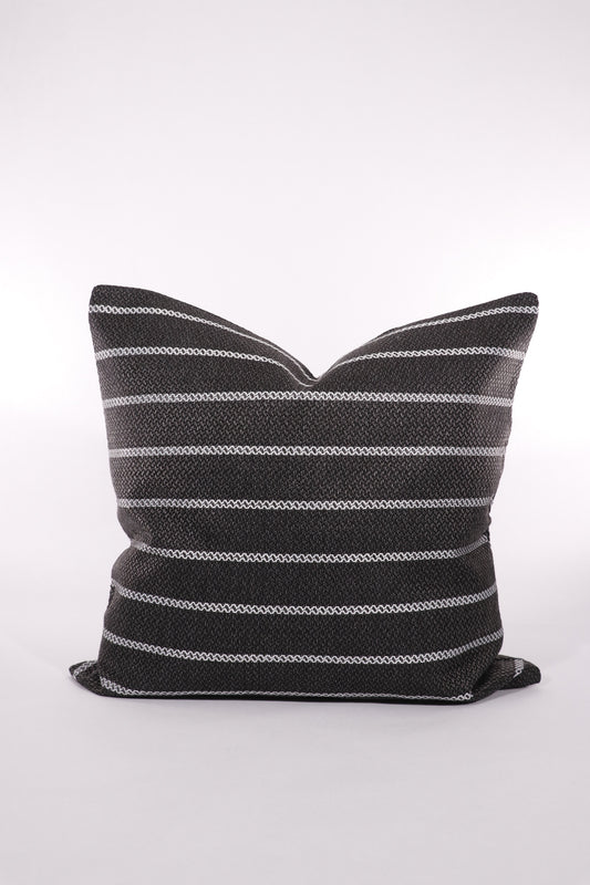 Black With White Stripe 20x20 Pillow Cover
