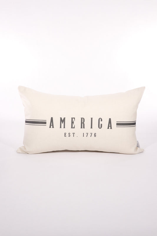 America EST 1776 pillow cover.