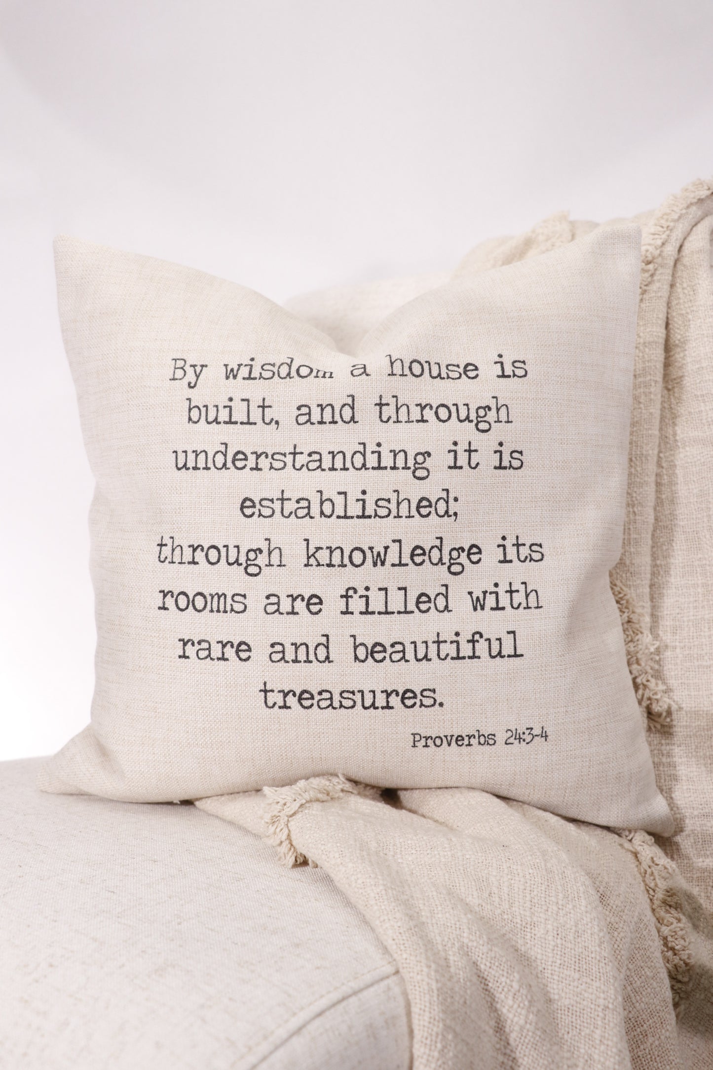 By Wisdom 18x18 Pillow Cover