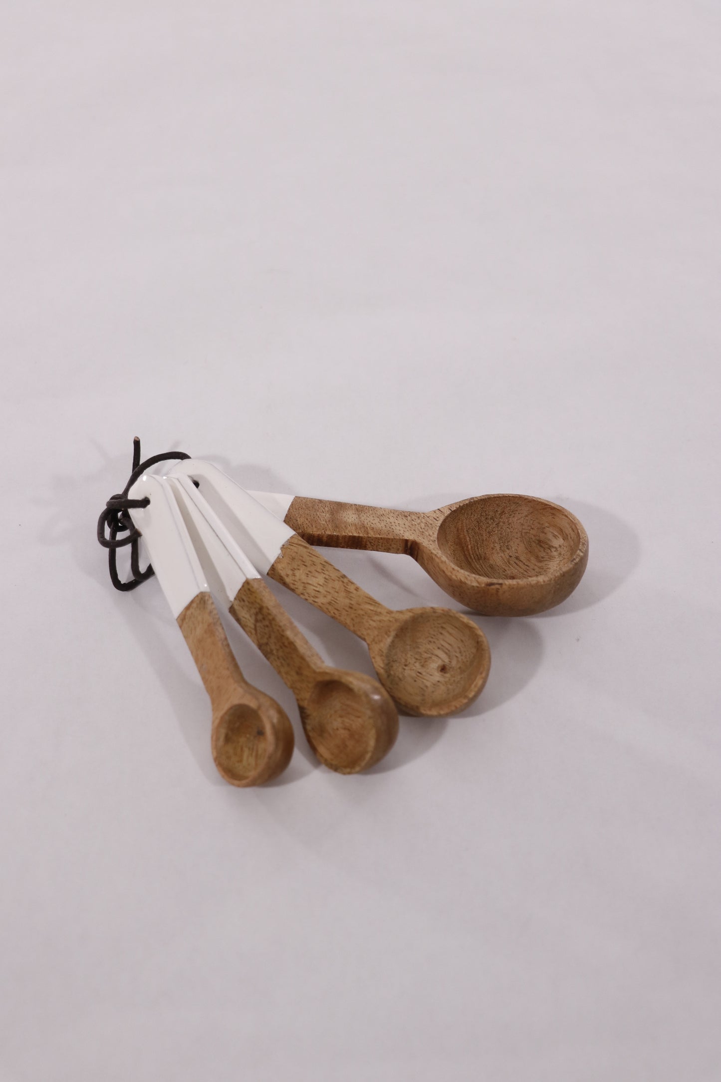 Wood and Enamel Measuring Spoons